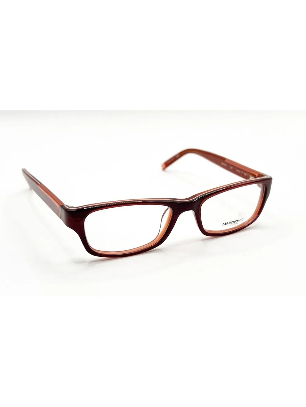 Marchon Nyc Grand 604 Burgundy Authentic Eyeglasses 47-16-130